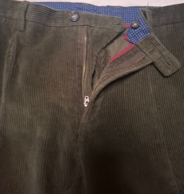 Pantalones pana verde 4XL