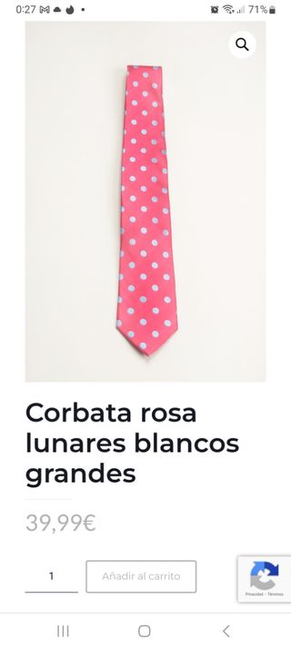 Corbata rosa lunares - Francisco Pavón