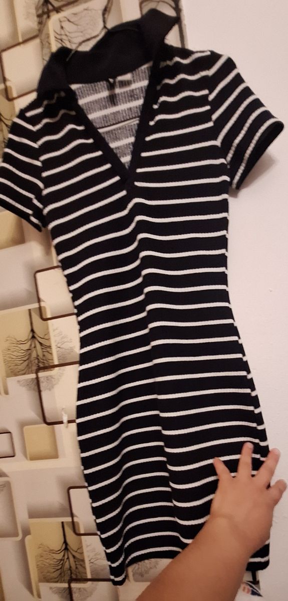 Vestido rayas blanco-negro