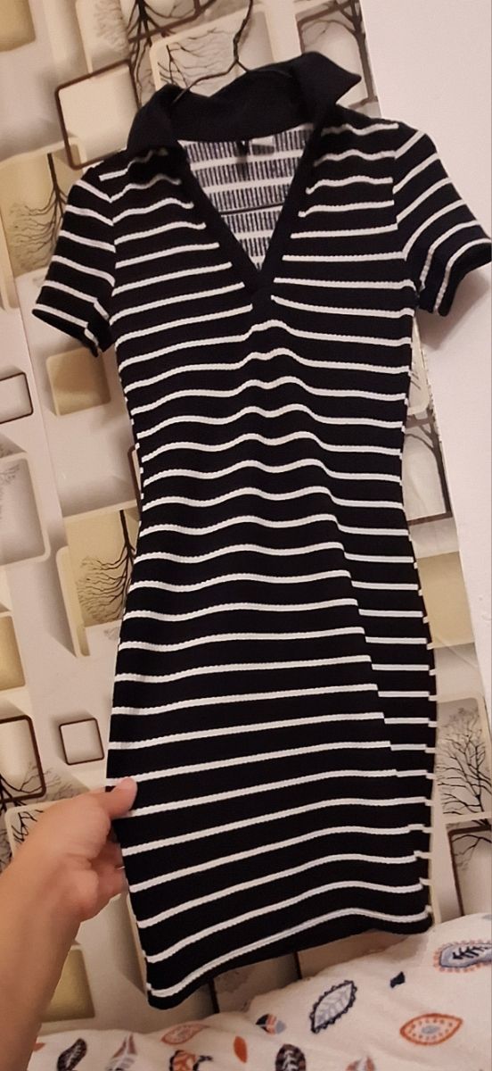 Vestido rayas blanco-negro