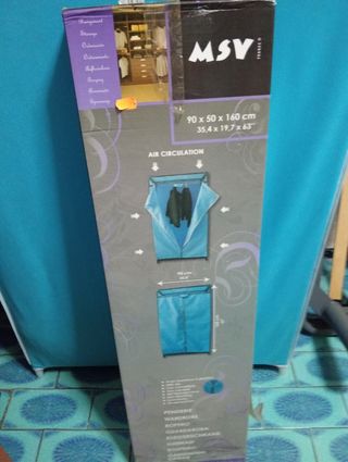 Armario Tela Plegable Azul