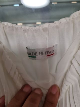 Mono blanco plisado Italia