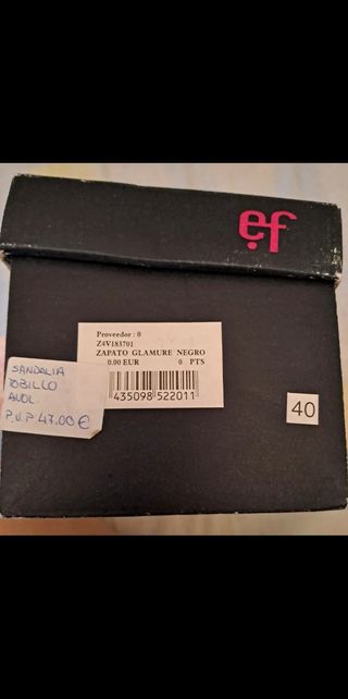 Sandalias negras tacón 40