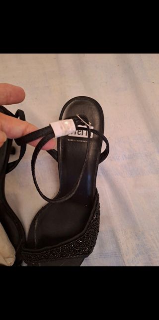 Sandalias negras tacón 40