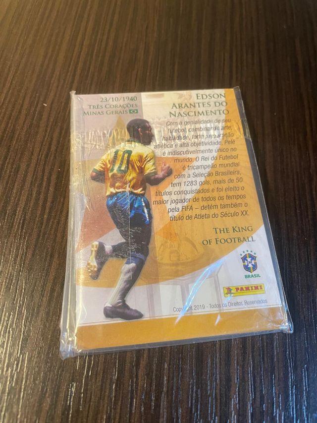 4 Cartas Pelé Panini Oro