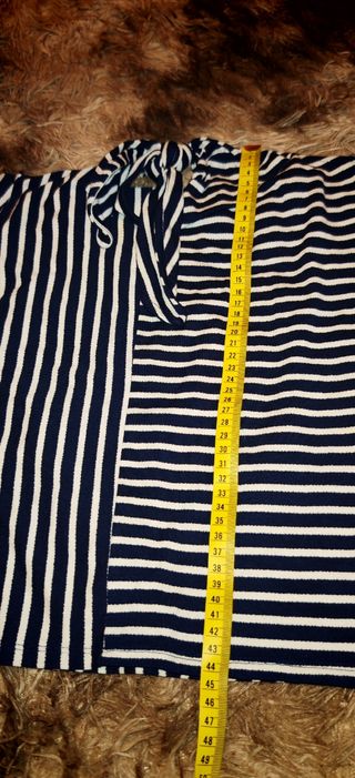 Falda mini rayas azul y blanca