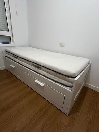Estructura de Cama blanca con cajones - 160cm 