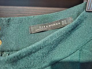 Falda Tubo Zara Peplum Verde
