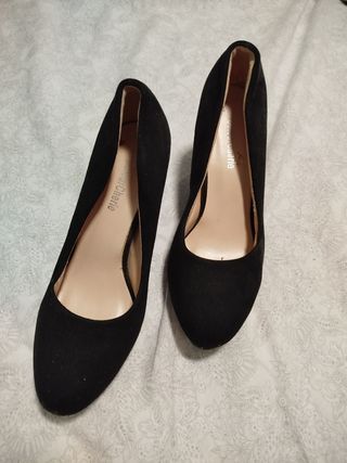 Zapatos tacón negros mujer