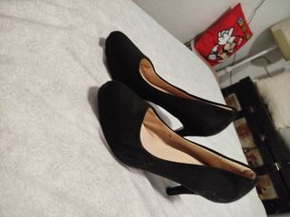 Zapatos tacón negros mujer