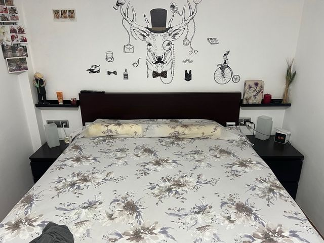 Cabecero cama 150cm + mecanismos+ 2 mesitas noche.