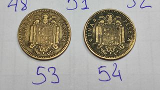 Lote 1 peseta 1947 (*48 *51 *52 *53 *54)