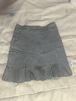 Falda cuadritos blanco&negro - Talla S