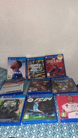 PS4 (PlayStation 4) 9 juegos +1 adentro de la play