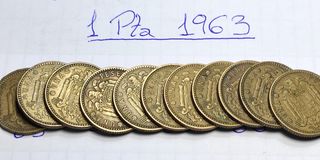 Lote 21 monedas 1 Pta 1953 y 1963