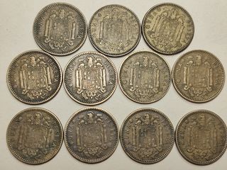 Lote 21 monedas 1 Pta 1953 y 1963