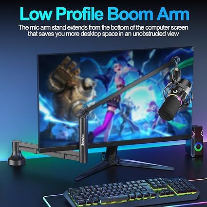 Socodox Brazo Micrófono Bajo Perfil Abrazadera 7cm