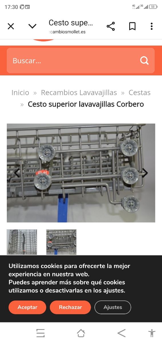 Cesta lavavajillas usada