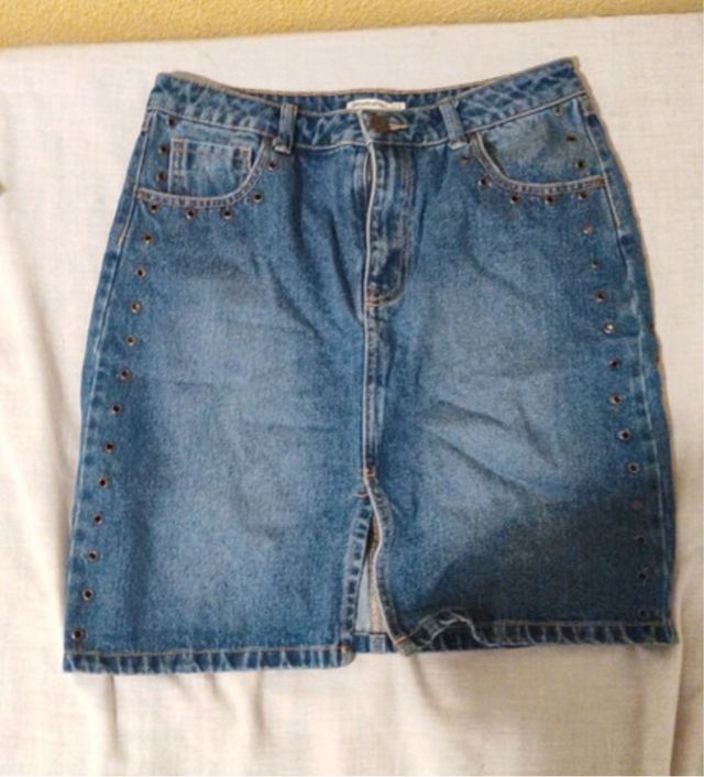 Falda vaquera Stradivarius azul