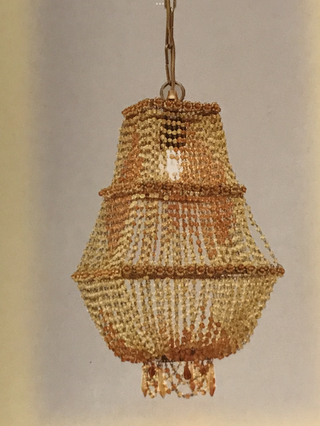 Lampada in vetro beige e marrone