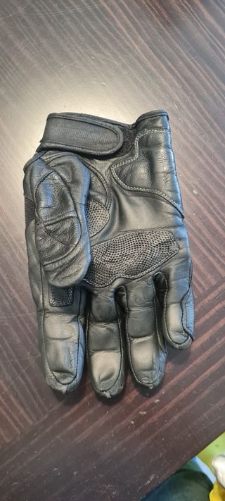 Guante derecho Dainese cuero negro y carbón