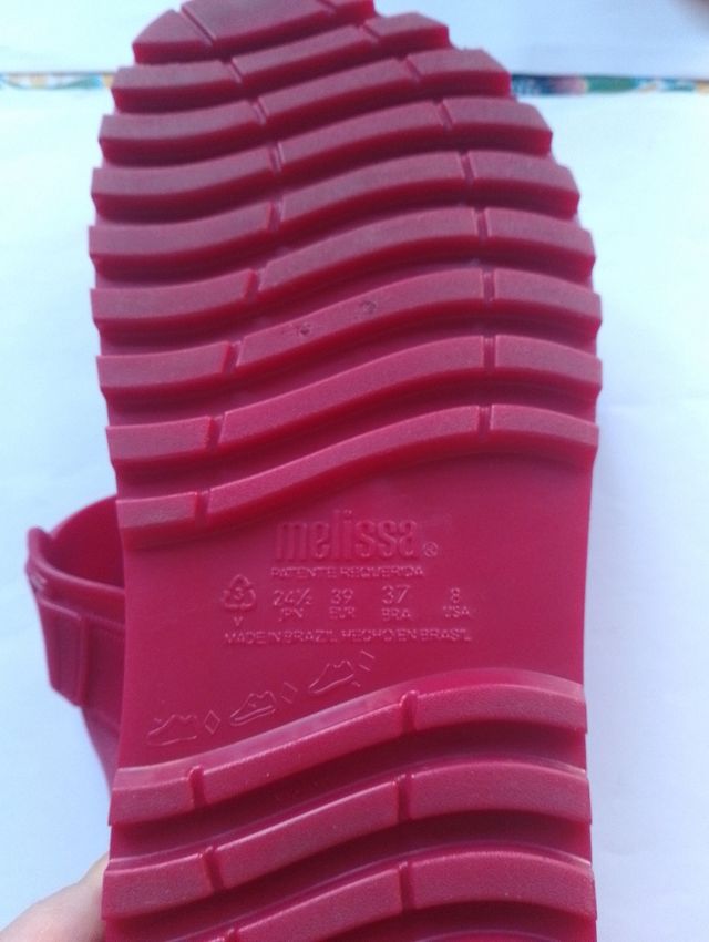 Sandalias Melissa rojas, Brasil