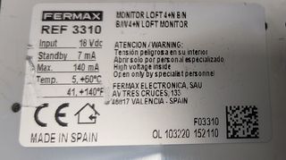 Videoportero Fermax 3310 - Monitor y base