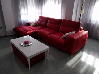 Sofá chaise longue rojo de alta calidad
