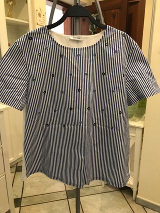 Blusa Blu e Bianca a Righe
