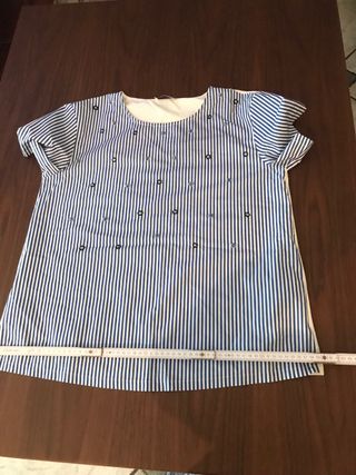 Blusa Blu e Bianca a Righe