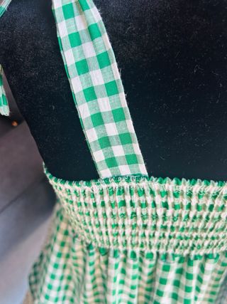 Vestido Vichy Verde Blanco T-XS /M