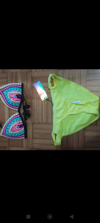 Bikini multicolor y amarillo - Nuevo