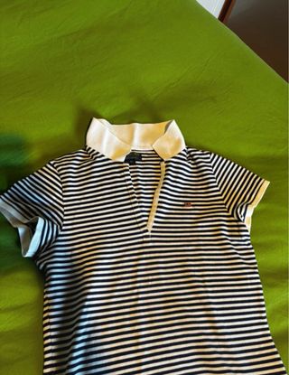 Polo Ralph Lauren a righe blu e bianche XL