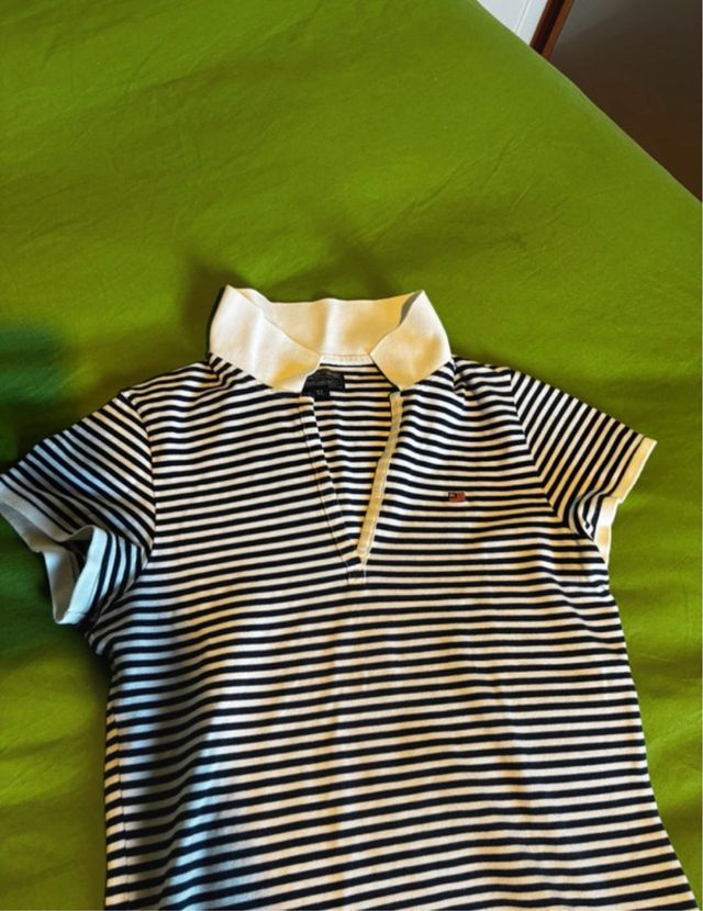 Polo Ralph Lauren a righe blu e bianche XL