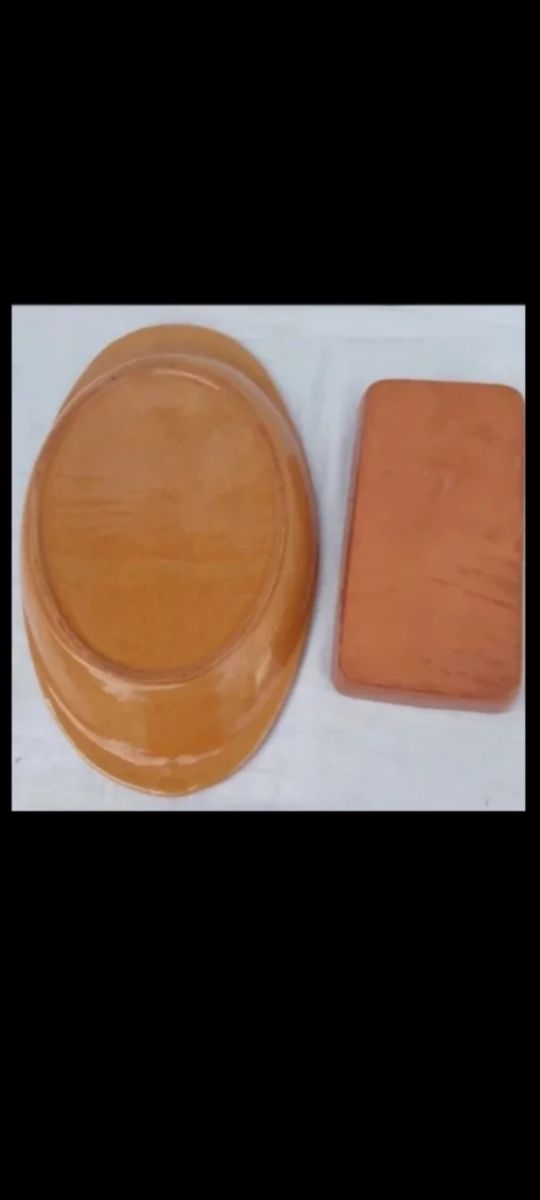 Bandejas barro pintadas fruta - Vintage