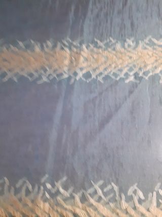 Telo tenda chiffon blu e oro