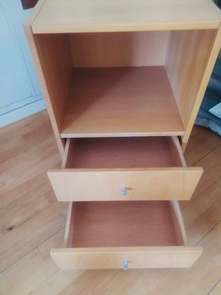 Cajonera madera 2 cajones