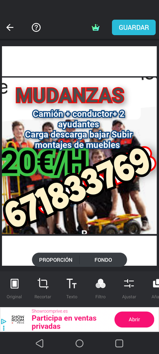 Mudanzas Y portes 20€/hora