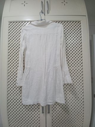 Blusón Massimo Dutti blanco talla M