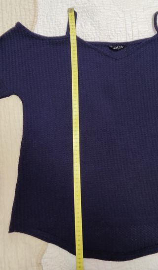 Jersey punto - Cuello caído - Azul marino