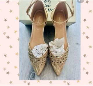 Fiorella Ru - Zapatos dorados T40