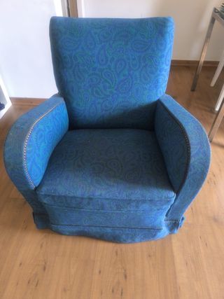 Sillón vintage azul