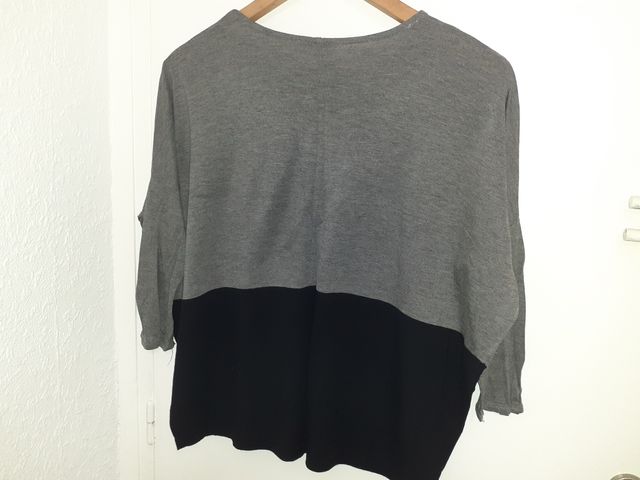 Blusa bicolor manga 3/4