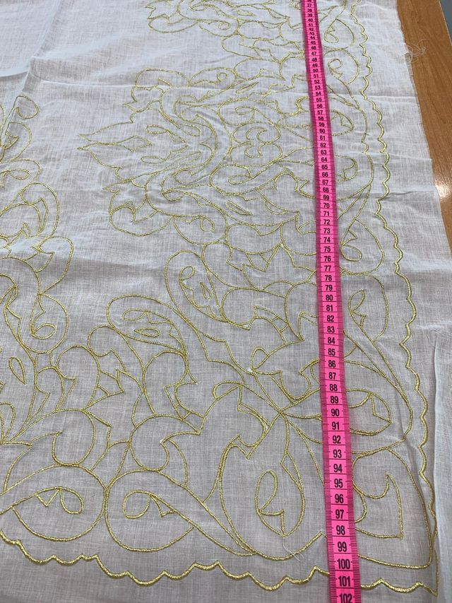 PACK manteletas batista blanca para RECORTAR oro