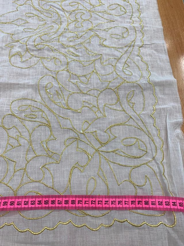 PACK manteletas batista blanca para RECORTAR oro