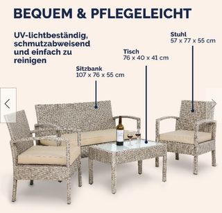 Conjunto de muebles balcón