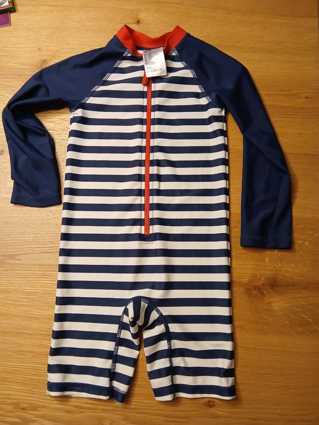 Bañador rayas niño - Azul/Blanco