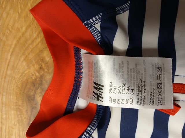 Bañador rayas niño - Azul/Blanco