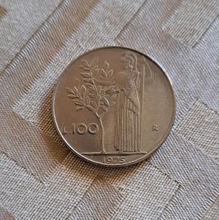 L.100 Italia 1975 - Moneta