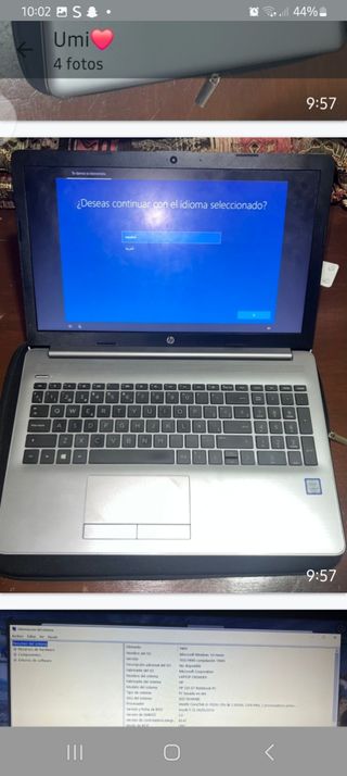 Portátil HP Gris Plata